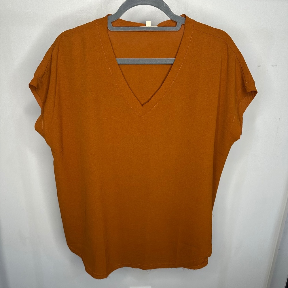 Jodifl-Burnt Orange Top-Size Small